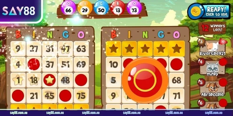 Các thuật ngữ trên bàn chơi Bingo SAY88 rất dễ hiểu.