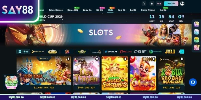 Giới thiệu về Slots dành cho người mới tại SAY88. 