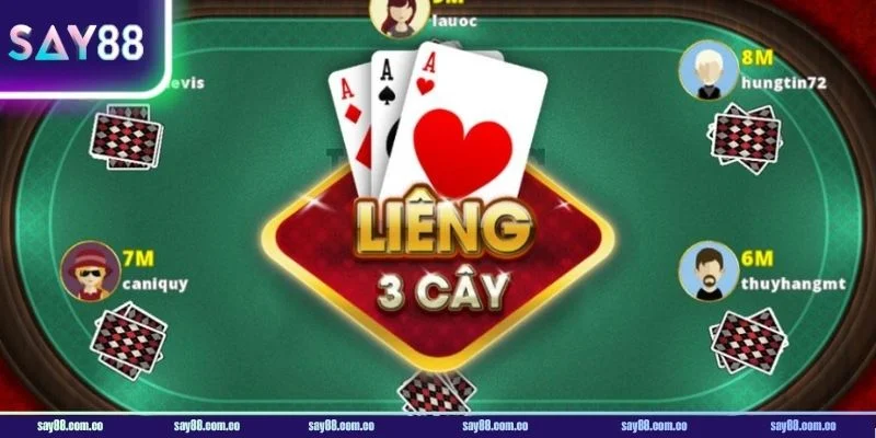 Liêng là trò chơi bài lá có lượt cược hàng đầu tại SAY88.